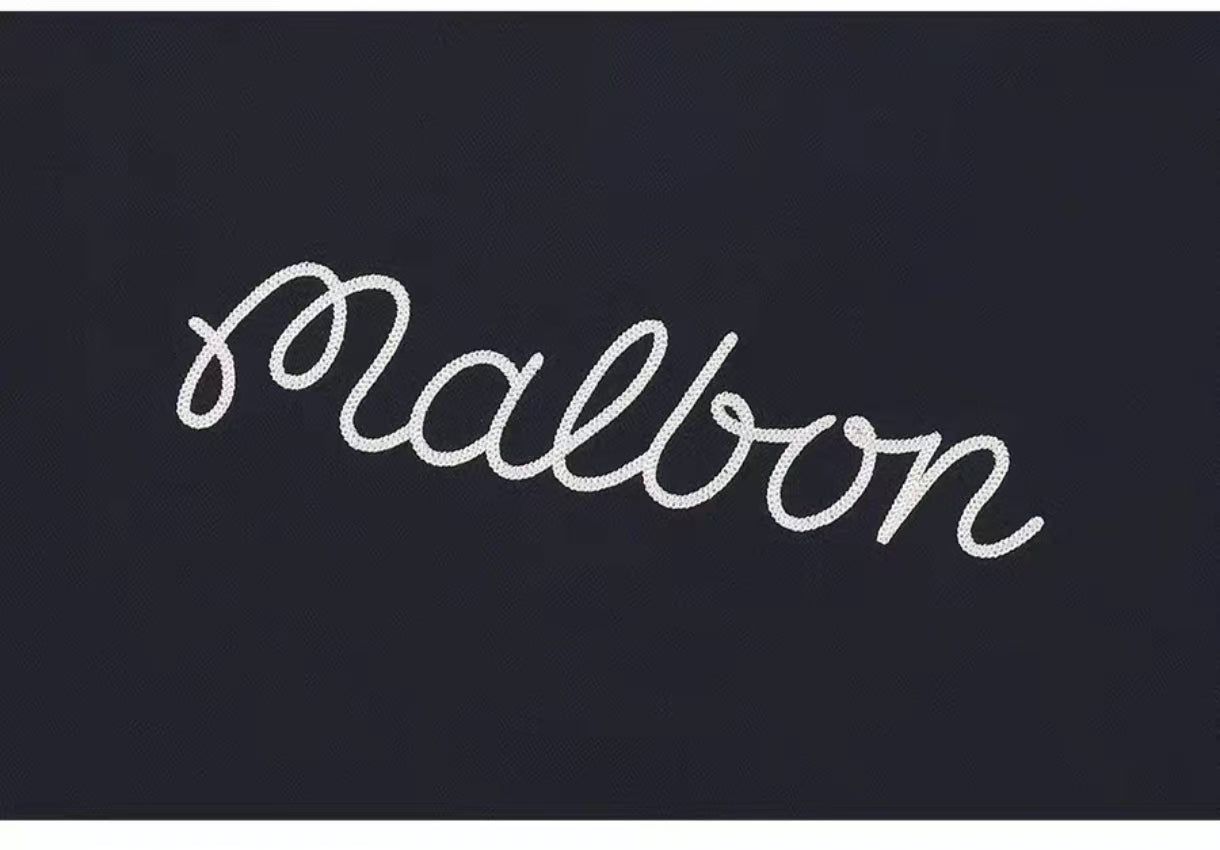 Malbon Women's Lightweight Breathable Golf T-Shirt Navy Blue golf t-shirt detail view
