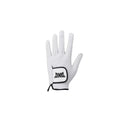 Back view of the PXG Tour golf glove featuring the signature black PXG logo, breathable perforations on the fingers, and a sleek white design for optimal comfort.