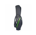 Side view of the TaylorMade RBZ SpeedLite golf bag in black with high-visibility green stripe. Features sleek silhouette, durable construction, and dual carry options for maximum convenience.