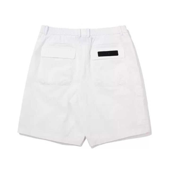 Malbon Men's Quick-Dry Breathable Shorts White quick-dry golf shorts front view