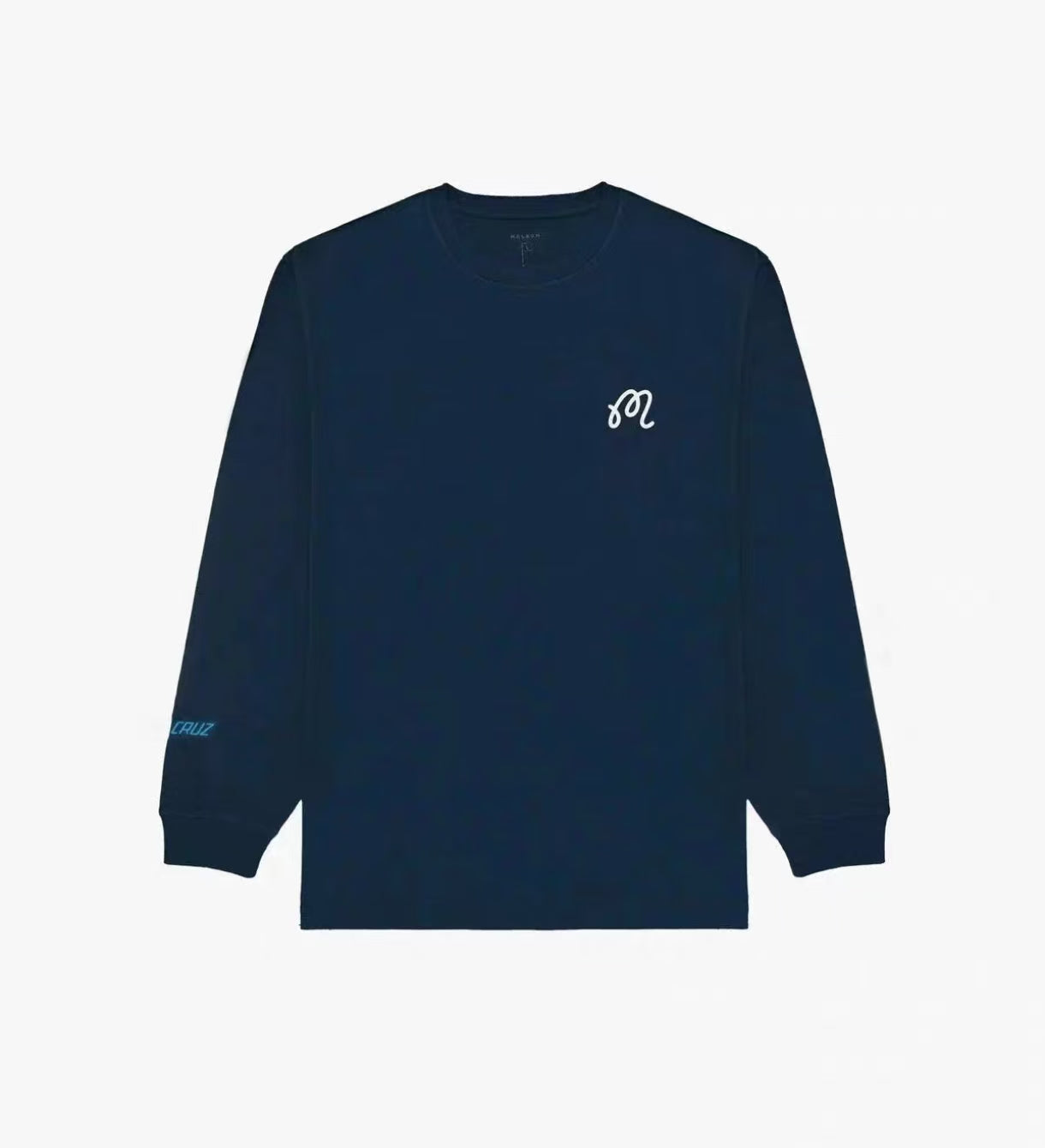 Malbon Men's Graphic Long-Sleeve Golf T-Shirt Navy front view