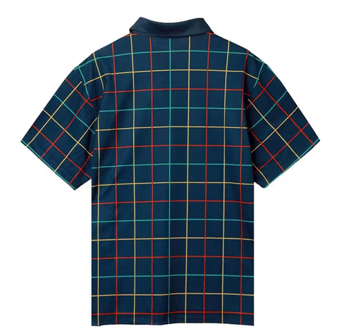 Devereux men’s Navy plaid rear product view