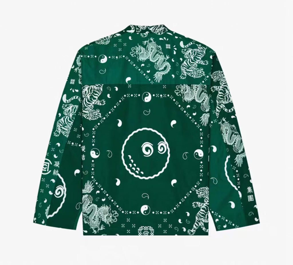Malbon Golf Men’s Loose-Fit Eastern-Inspired Graphic Printed Jacket