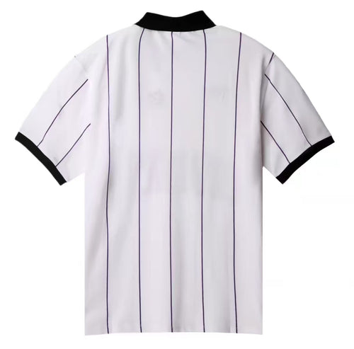 Devereux striped golf polo rear product view