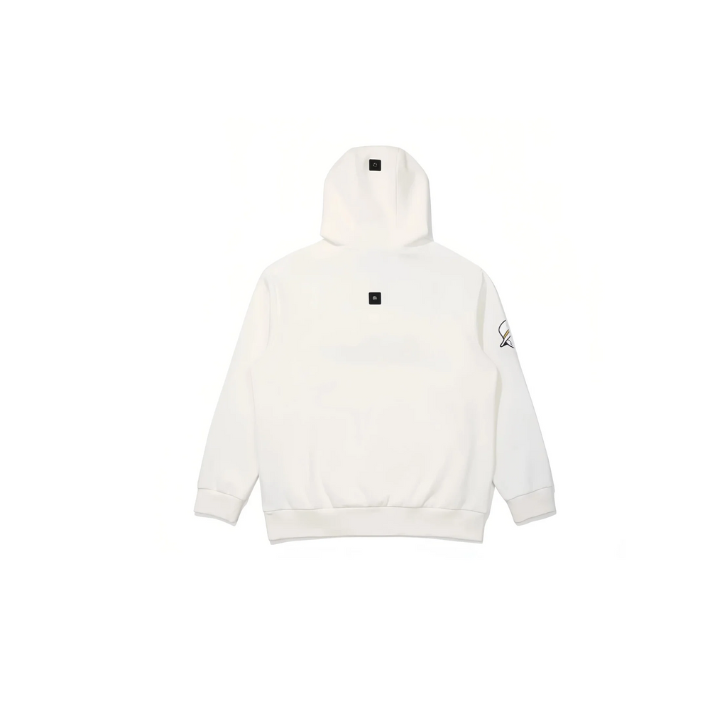 Malbon Men Golf Hoodie Half Zip Casual Sport Jacket White back view