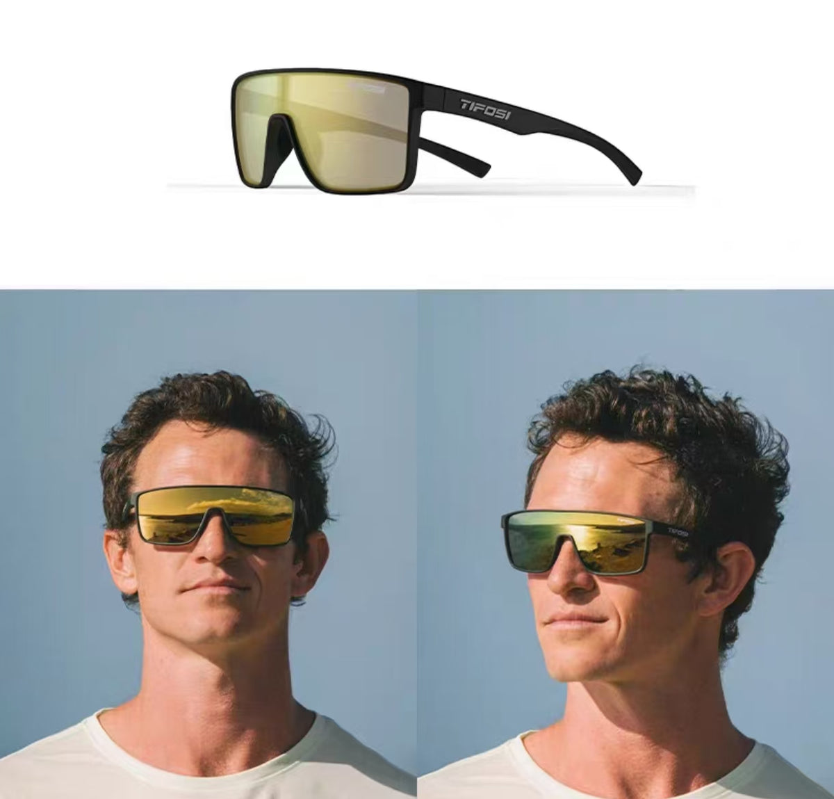 Yellow Tifosi Sanctum sports sunglasses