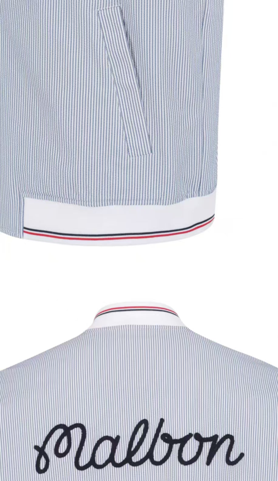 Malbon Golf Men’s Signature Color-Block Stripe Jacket