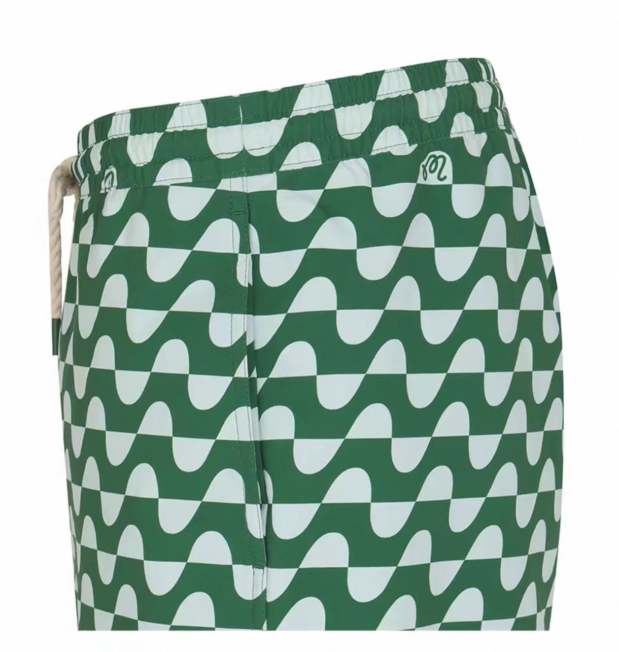 Malbon Studio Seoul Printed Trunks Green Print printed golf trunks front view