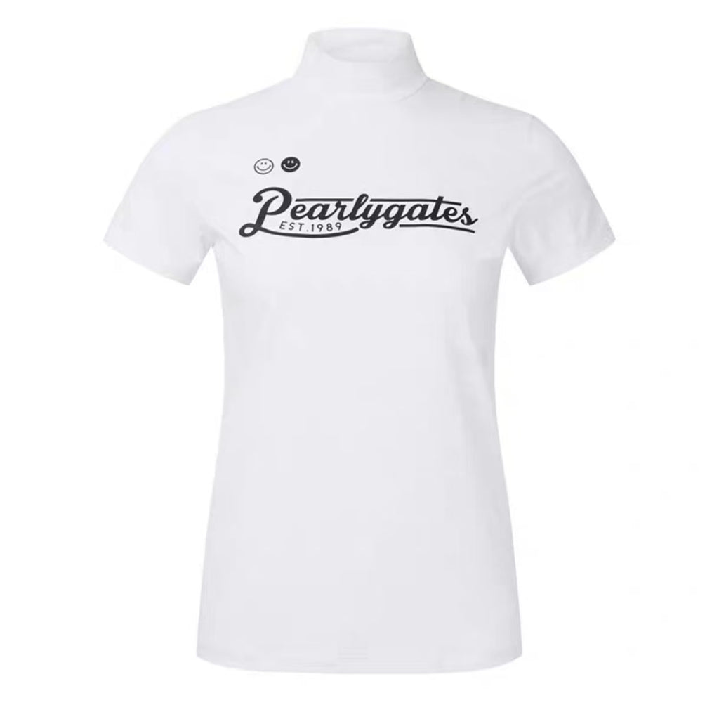 Women’s Summer Breathable Quick-Dry Sun Protection Slim Golf Shirt in White - product view
