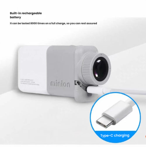 White CaddyTalk Minion rangefinder with USB-C charging