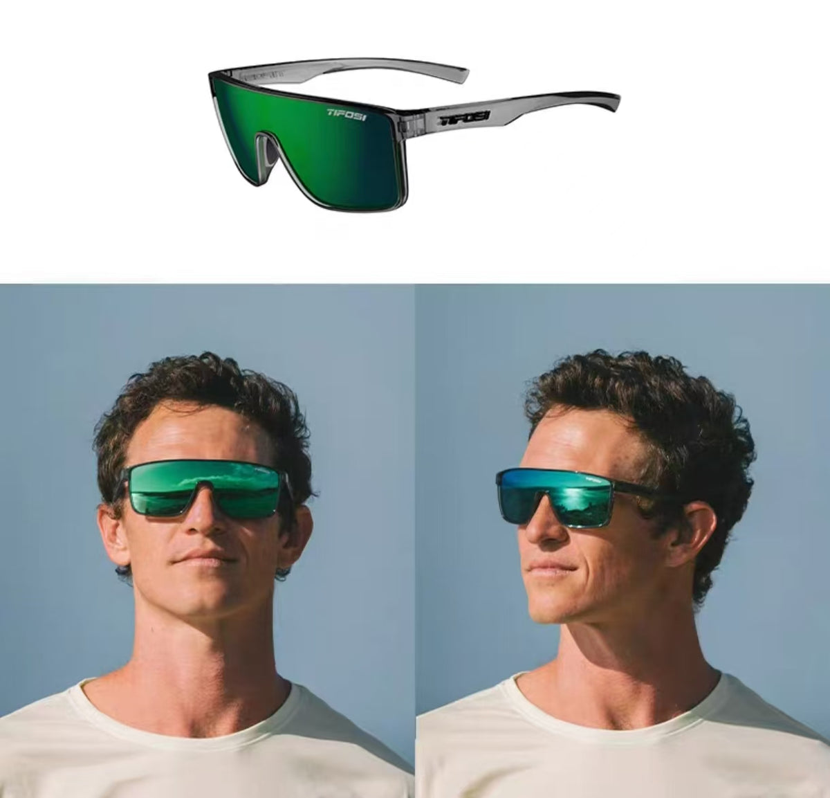 Green Tifosi Sanctum sports sunglasses