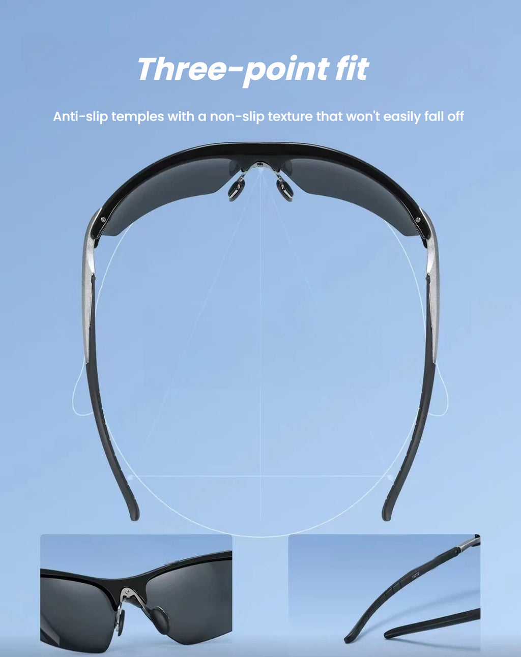 Leshen Polarized Anti-Slip Golf Sports Sunglasses