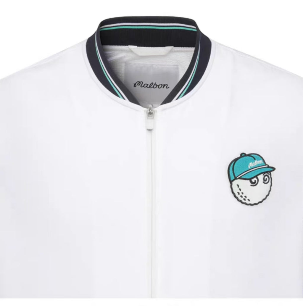Malbon Golf Men’s Signature Color-Block Stripe Jacket