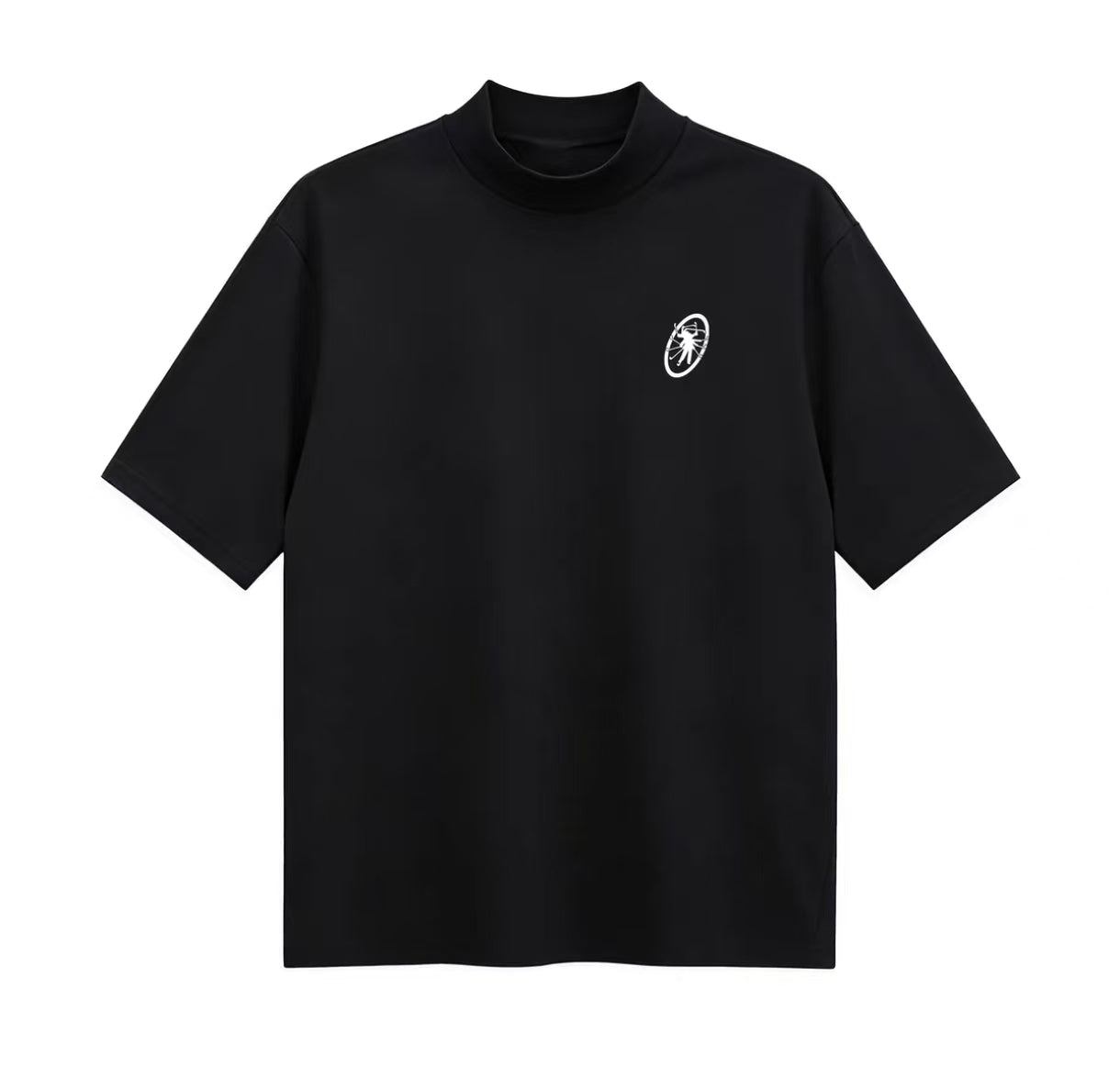 Forden Golf Men’s Ice Silk Quick-Dry Mock Neck Golf Shirt in Black - product view