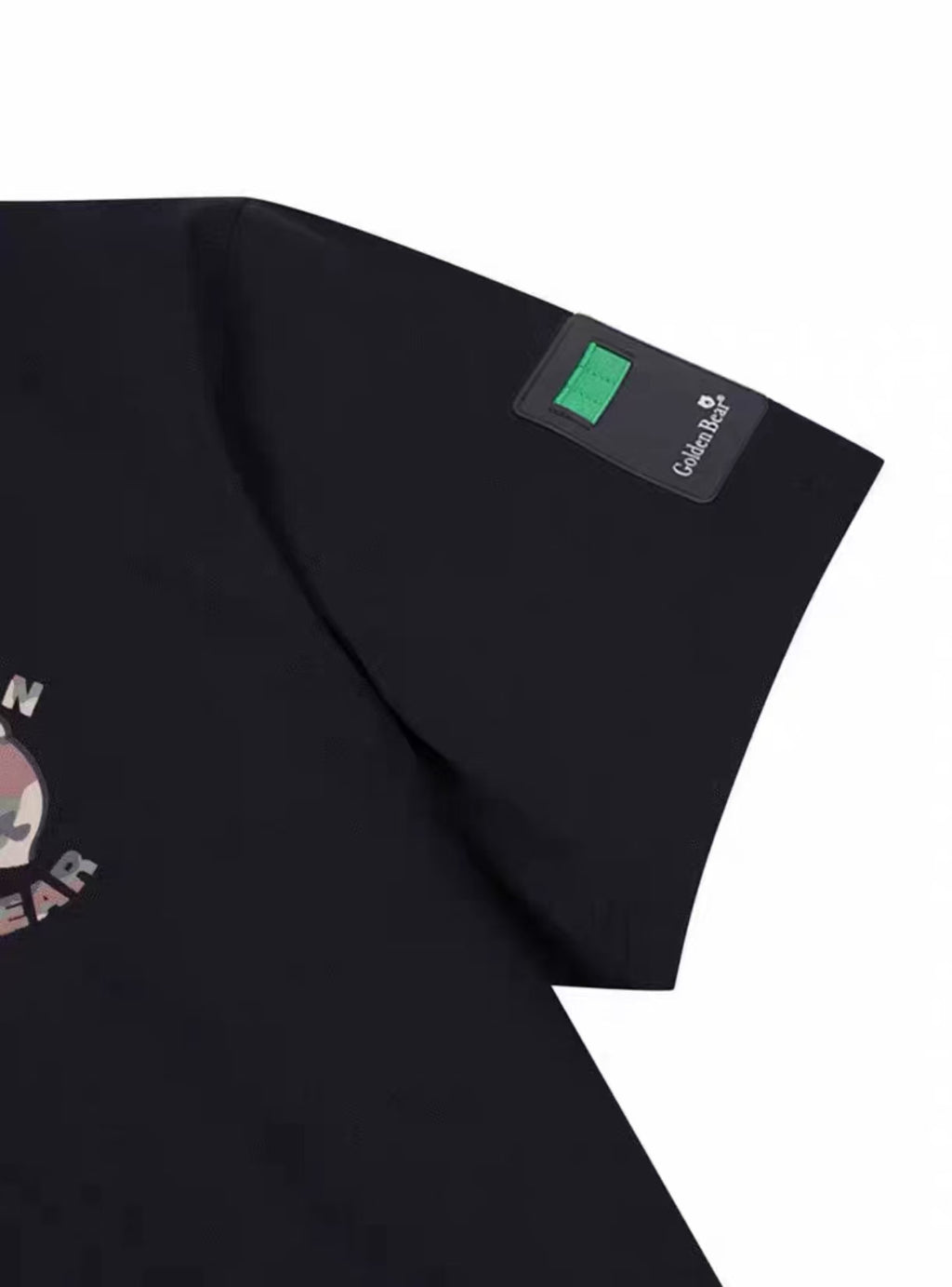 Golden Bear Black golf polo sleeve detail