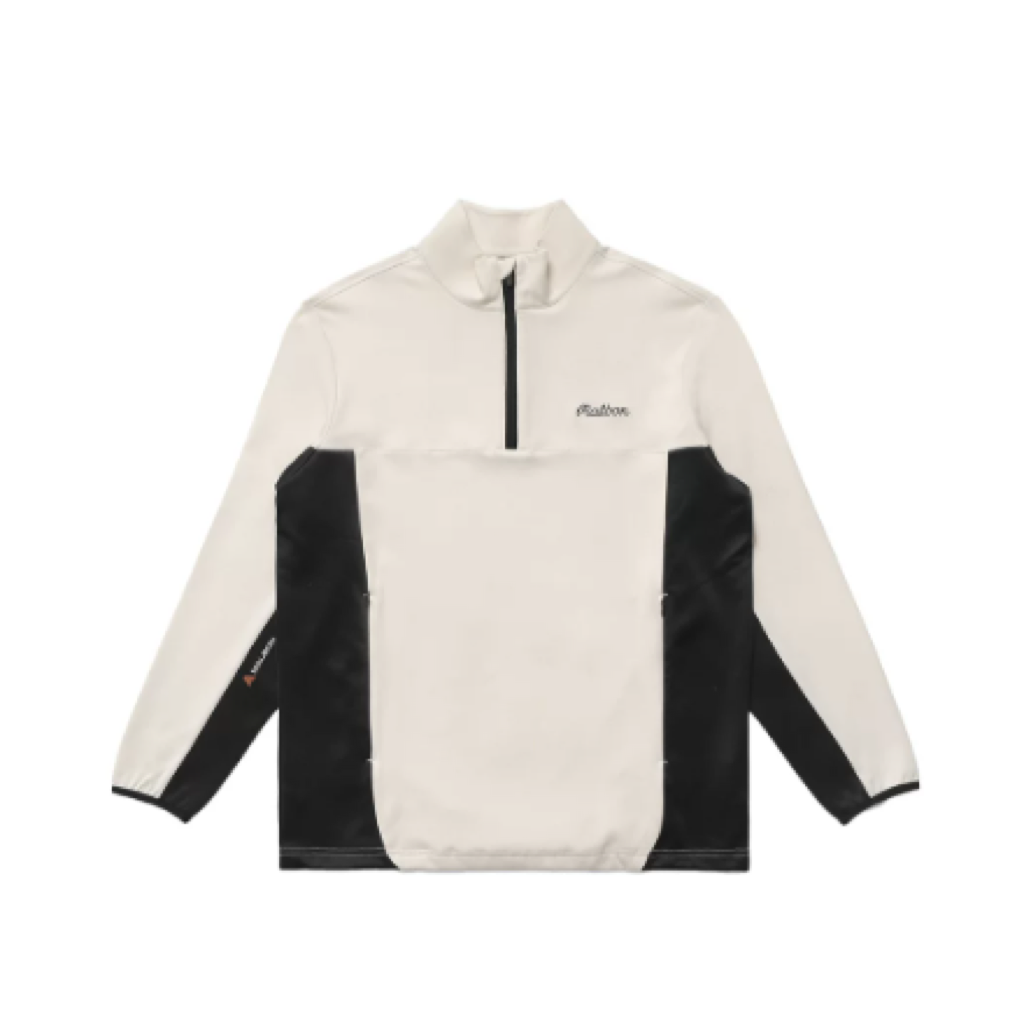 Malbon Contrast Quarter Zip Pullover White product view