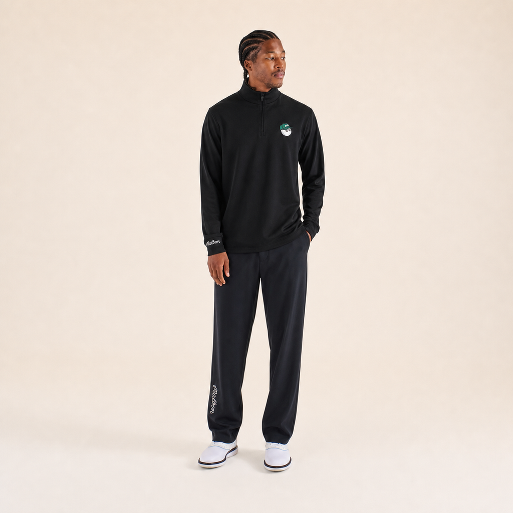 Malbon Flyer Mid Layer Black angle view