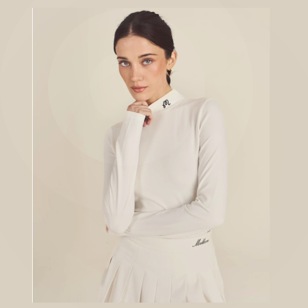 Malbon Malbon Rally Mockneck white model image 2