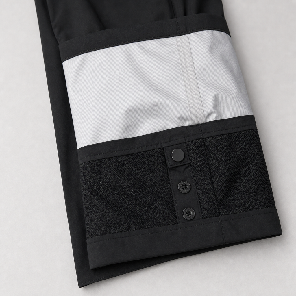 Malbon Studio Seoul Rain Pant Black Black golf rain pant detail view
